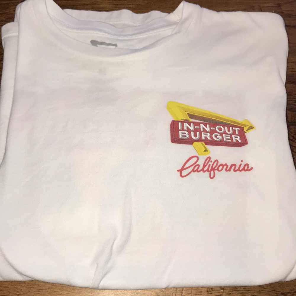 In n Out white t shirt size M